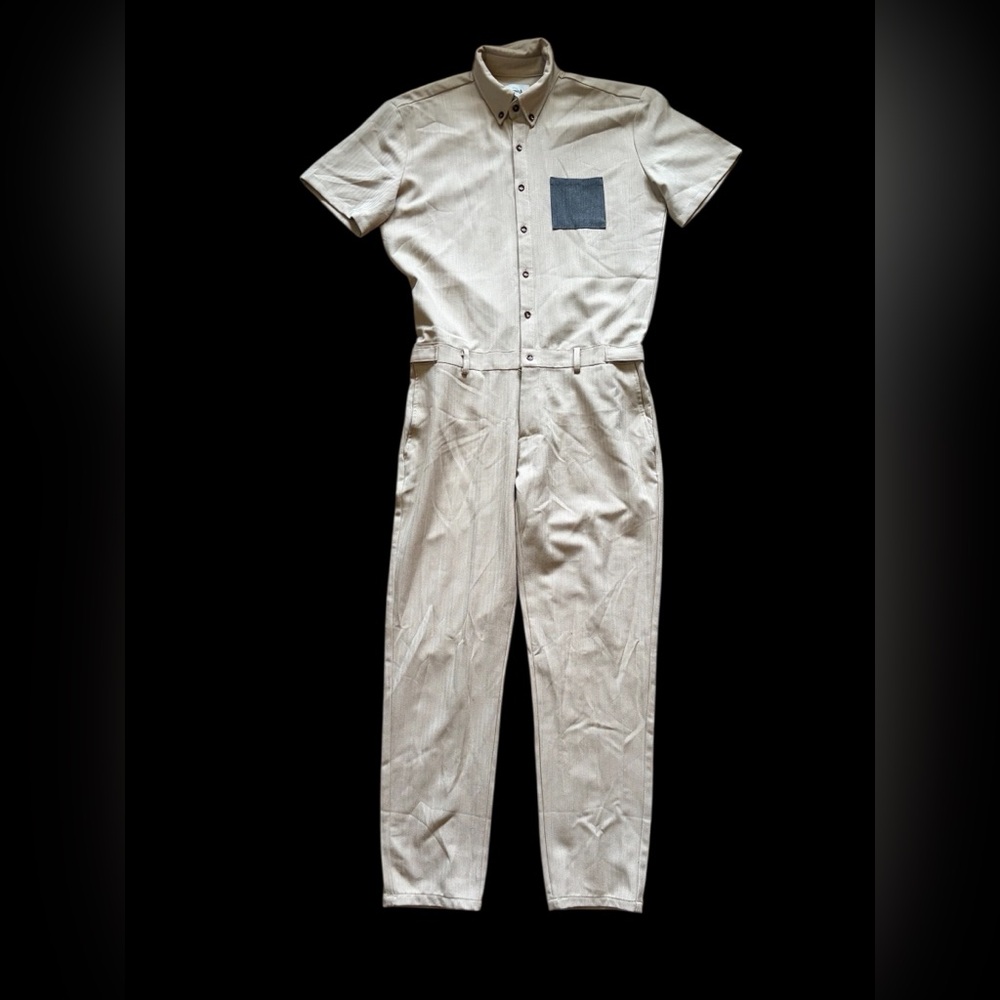 Romper Jack beige Jumpsuit with Gray Pocket